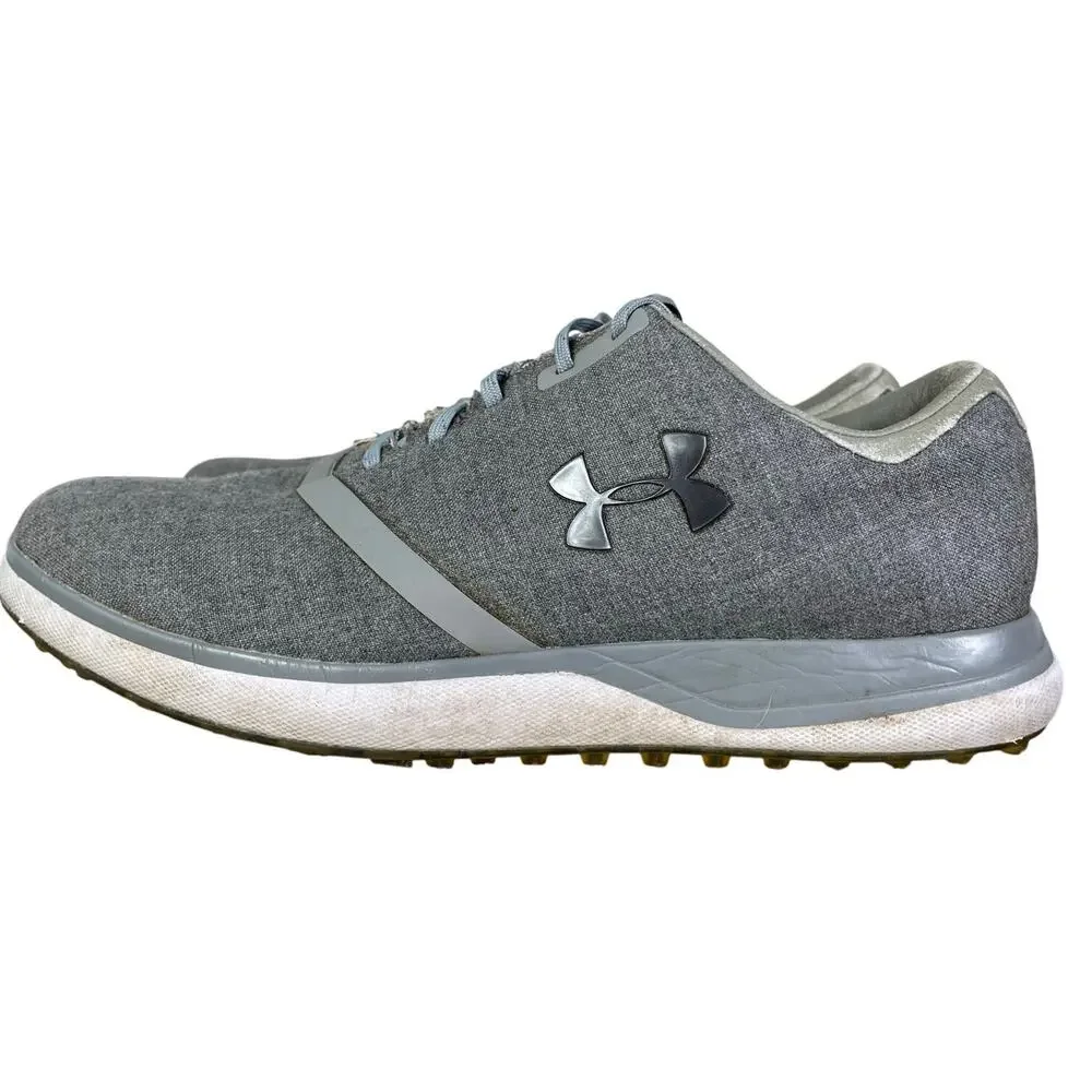 Under Armour Performance SL Sunbrella 9.5 Gray Waterproof Spikeless Golf Shoes